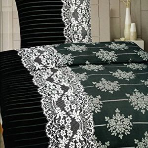 Schöne Bettwäsche aus Fleece - schwarz 135x200 von Bettenpoint