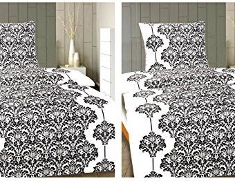 Schöne Bettwäsche aus Fleece - schwarz 135x200 von Bettenpoint