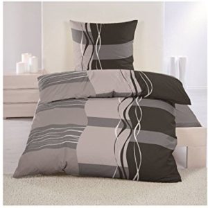 Traumhafte Bettwäsche aus Fleece - schwarz 135x200 von Borghorster Heimtexhandel