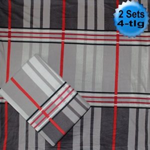 Schöne Bettwäsche aus Fleece - schwarz 135x200