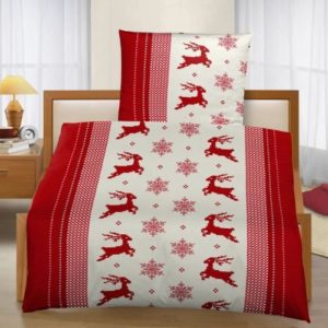 Traumhafte Bettwäsche aus Fleece - Weihnachten weiß 135x200 von Magita
