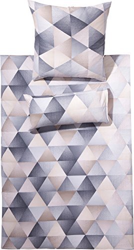 Traumhafte Bettwäsche aus Jersey - grau 135x200 von