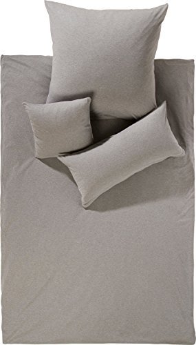 Hübsche Bettwäsche aus Jersey - grau 135x200 von Erwin Müller