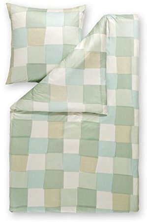 Hübsche Bettwäsche aus Jersey - grün 155x220 von Estella