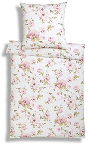 Schöne Bettwäsche aus Jersey - rosa 155x220 von Estella