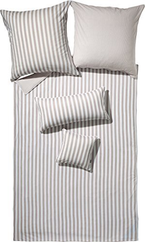 Hübsche Bettwäsche aus Jersey - weiß 135x200 von Erwin Müller