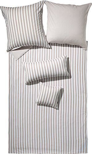 Hübsche Bettwäsche aus Jersey - weiß 155x220 von Erwin Müller