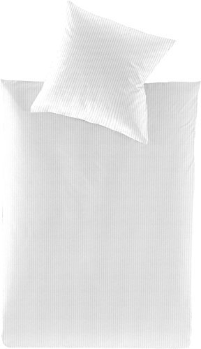 Hübsche Bettwäsche aus Jersey - weiß 155x220 von Irisette