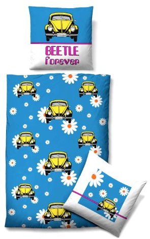 Kuschelige Bettwäsche aus Linon - blau 135x200 von Bettwäsche VW