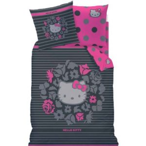 Hübsche Bettwäsche aus Linon - Hello Kitty rosa 135x200 von CTI