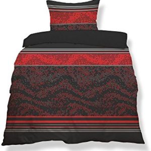 Hübsche Bettwäsche aus Microfaser - braun 135x200 von CelinaTex