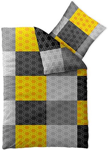 Kuschelige Bettwäsche aus Microfaser - gelb 155x220 von CelinaTex