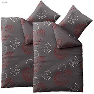 Traumhafte Bettwäsche aus Microfaser - grau 155x220 von CelinaTex