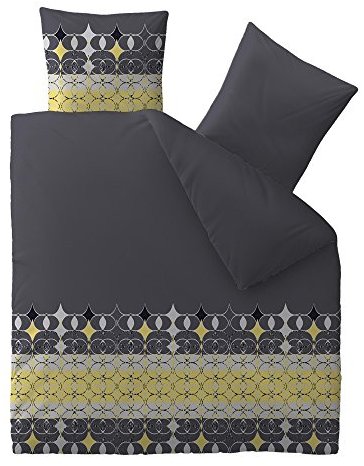 Hübsche Bettwäsche aus Microfaser - grau 200x200 von CelinaTex Hübsche Bettwäsche aus Microfaser - grau 200x200 von CelinaTex