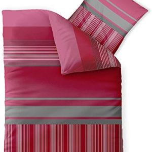 Kuschelige Bettwäsche aus Microfaser - rosa 155x220 von CelinaTex