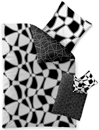 Schöne Bettwäsche aus Microfaser - schwarz 155x220 von CelinaTex Schöne Bettwäsche aus Microfaser - schwarz 155x220 von CelinaTex