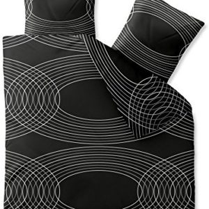 Kuschelige Bettwäsche aus Microfaser - schwarz weiß 200x200 von CelinaTex