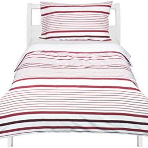 Hübsche Bettwäsche aus Perkal - rot 135x200 von AmazonBasics