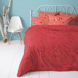 Traumhafte Bettwäsche aus Perkal - rot 135x200 von Cinderella