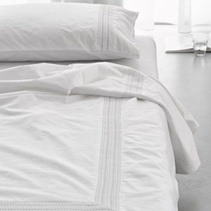 Schöne Bettwäsche aus Perkal - weiß 200x200 von Essenza