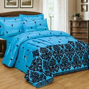 Kuschelige Bettwäsche aus Polyester - blau 200x200 von 5 Pieces