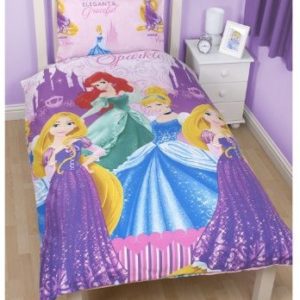 Schöne Bettwäsche aus Polyester - Disney rosa 135x200 von Disney Princess