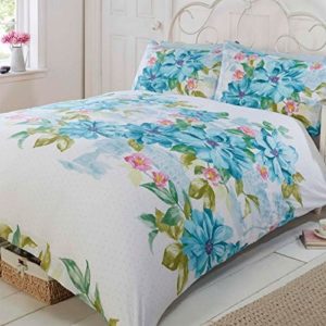 Kuschelige Bettwäsche aus Polyester - grün 200x200 von Just Contempo