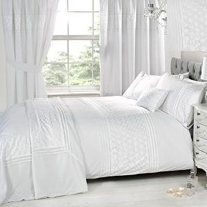 Hübsche Bettwäsche aus Polyester - weiß 200x200 von Homespace Direct