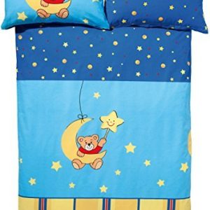 Kuschelige Bettwäsche aus Renforcé - blau 100x135 von Baby Butt