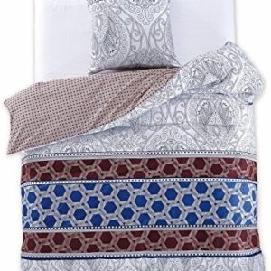 Hübsche Bettwäsche aus Renforcé - blau 135x200 von DecoKing