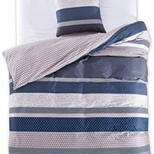 Kuschelige Bettwäsche aus Renforcé - blau 135x200 von DecoKing