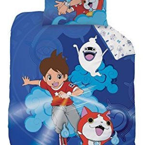 Kuschelige Bettwäsche aus Renforcé - blau 135x200 von Yo-Kai Watch