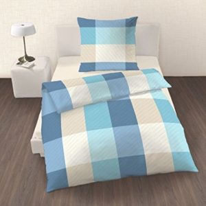 Schöne Bettwäsche aus Renforcé - blau 155x220 von IDO