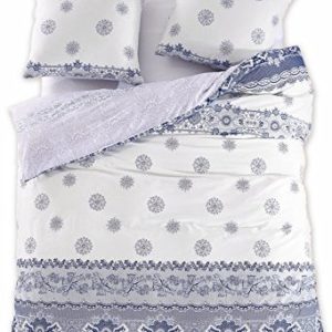 Hübsche Bettwäsche aus Renforcé - blau 200x200 von DecoKing