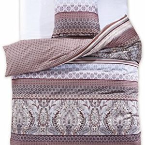 Hübsche Bettwäsche aus Renforcé - braun 135x200 von DecoKing