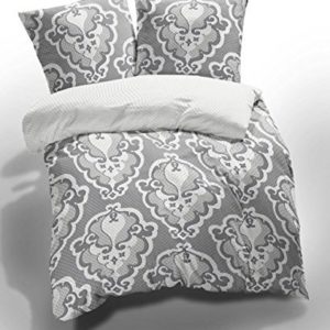 Hübsche Bettwäsche aus Renforcé - grau 135x200 von Etérea