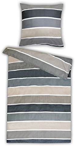 Traumhafte Bettwäsche aus Renforcé - grau 135x200 von MODERNO