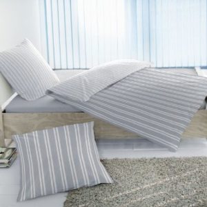 Kuschelige Bettwäsche aus Renforcé - grau 135x200 von Primera