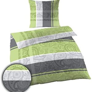 Traumhafte Bettwäsche aus Renforcé - grün 135x200 von Träumschön
