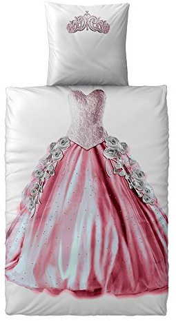 Traumhafte Bettwäsche aus Renforcé - Prinzessin rosa 135x200 von CelinaTex