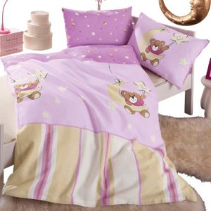 Schöne Bettwäsche aus Renforcé - rosa 100x135 von Baby Butt
