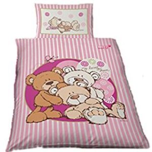 Hübsche Bettwäsche aus Renforcé - rosa 100x135 von Ido