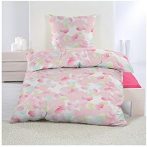 Traumhafte Bettwäsche aus Renforcé - rosa 135x200 von Frottier Heimtexhandel