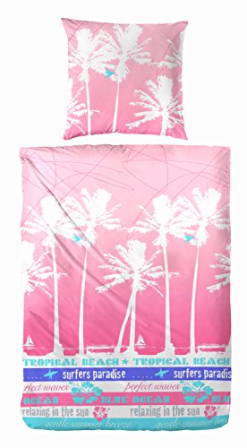Hübsche Bettwäsche aus Renforcé - rosa 135x200 von Hahn