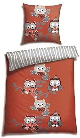Hübsche Bettwäsche aus Renforcé - rot 135x200 von Schiesser