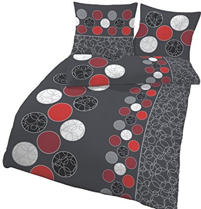 Kuschelige Bettwäsche aus Renforcé - rot 155x220 von Soma Kuschelige Bettwäsche aus Renforcé - rot 155x220 von Soma