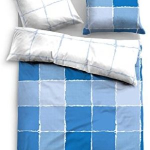 Hübsche Bettwäsche aus Satin - blau 135x200 von TOM TAILOR