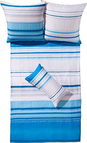 Hübsche Bettwäsche aus Satin - blau 155x200 von Erwin Müller Hübsche Bettwäsche aus Satin - blau 155x200 von Erwin Müller