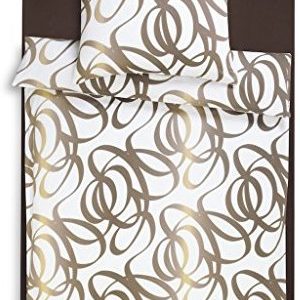 Kuschelige Bettwäsche aus Satin - braun 135x200 von Estella