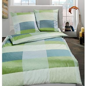 Traumhafte Bettwäsche aus Satin - grün 135x200 von Estella